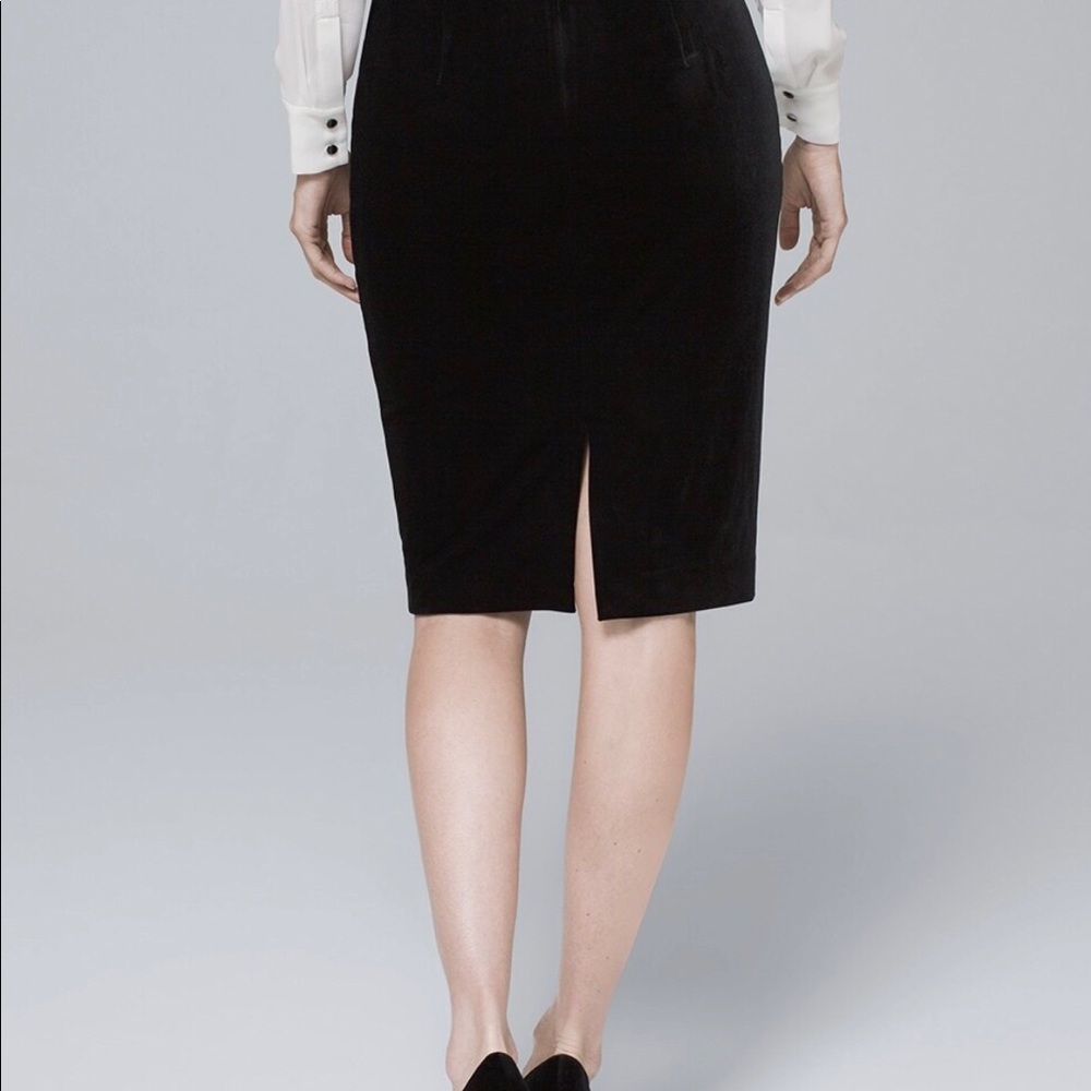 NWT WHBM Velour midi pencil skirt - Picture 2 of 7